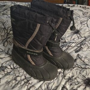 Sorel Kids Black and Gray Snow Boots